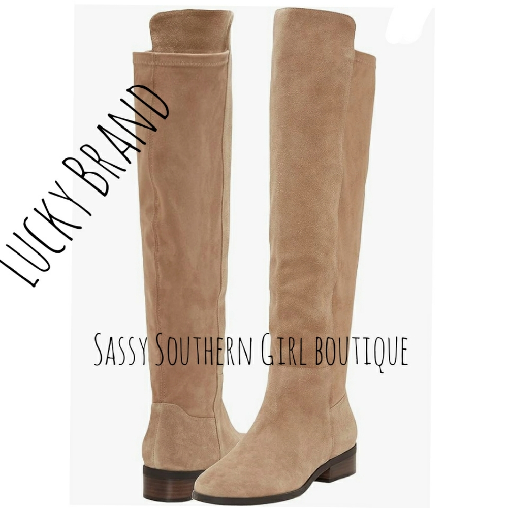 🆕⭐ Lucky Brand suede leather over knee boots